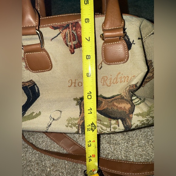 Signare Equestrian Horse Riding Brown Leather Travel Bag - Picture 11 of 11